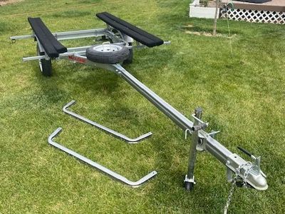 Malone LowBed MicroSport Trailer for 2 Heavy Kayaks - 7' Bunks - 800 lbs