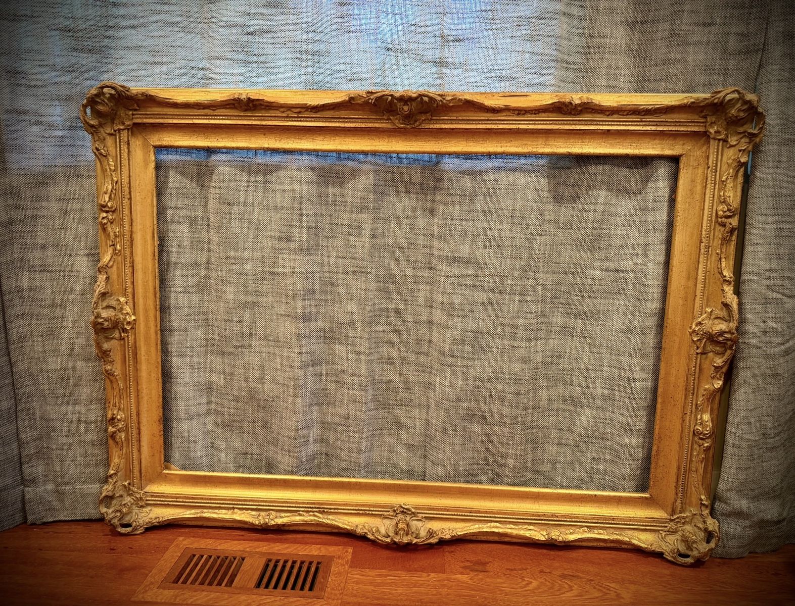 Vintage Ornate Gold Wood Picture Frame Baroque Rococo Style
