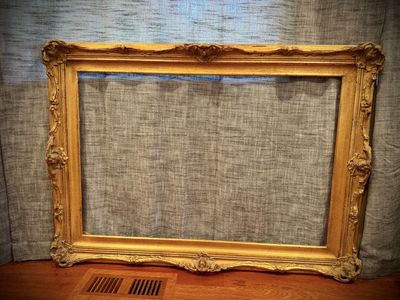 Vintage Ornate Gold Wood Picture Frame Baroque Rococo Style