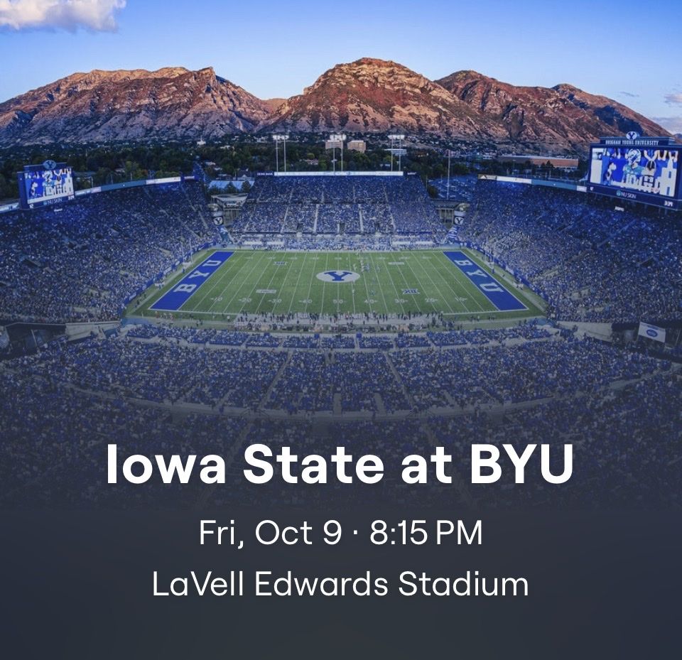 BYU vs Iowa Football great price $130 each