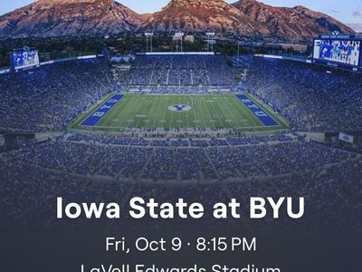 BYU vs Iowa Football great price $130 each