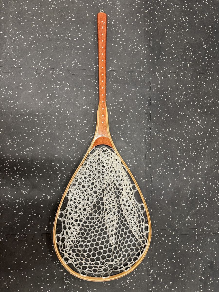 NEW Long Handled Fishing Net with Rubber Basket