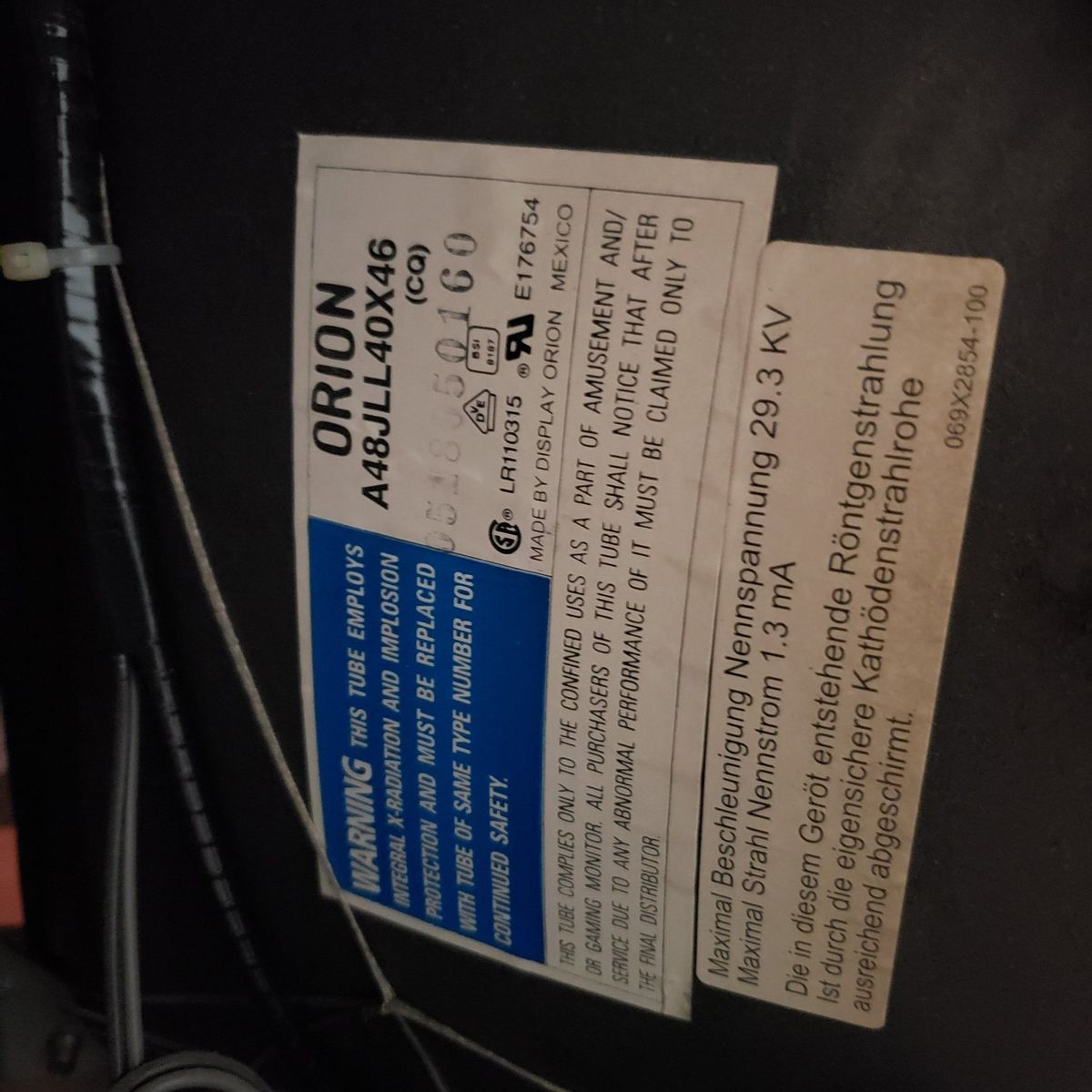 Orion 19" CRT Monitor and Well Gardner Chassis