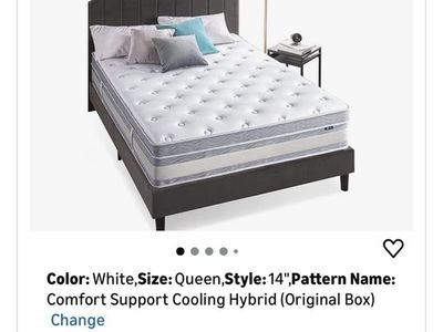 NEW Zinus King 14 Inch Green Tea Cooling Gel Memory Foam Hybrid Mattress / Pocket Innersprings