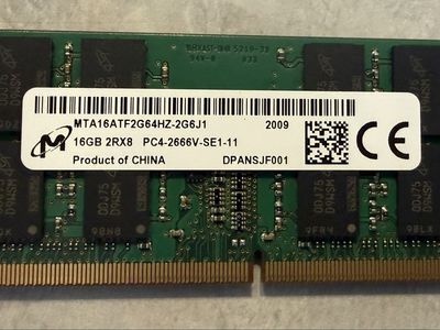 Micron MTA16ATF2G64HZ-2G6E1 16GB 2Rx8 PC4-2666V DDR4 SODIMM Laptop RAM