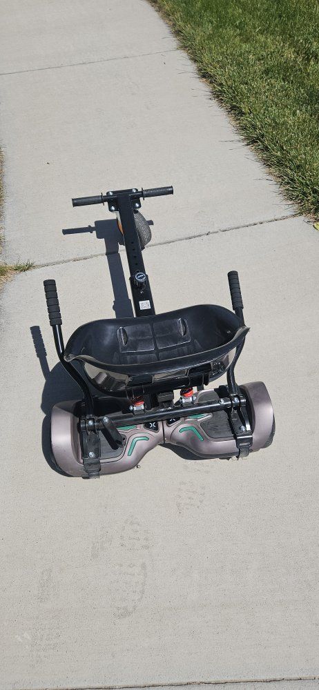 Hoverboard with go kart attachment