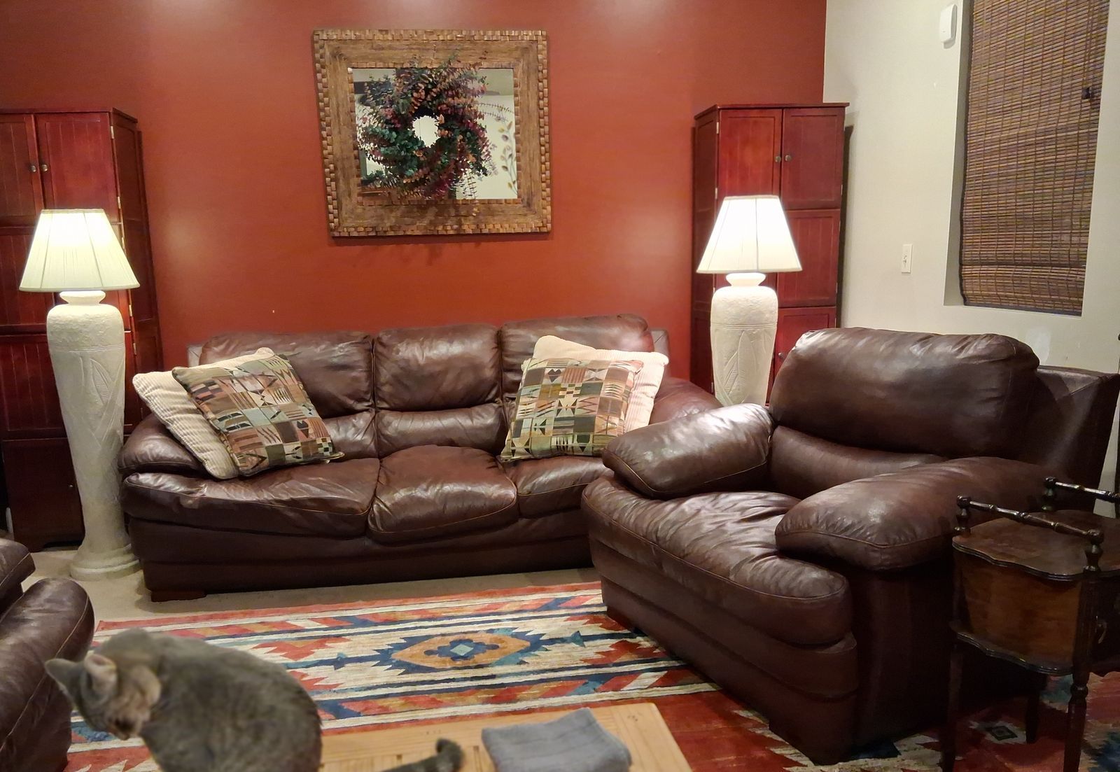 Red Baron Leather Couch