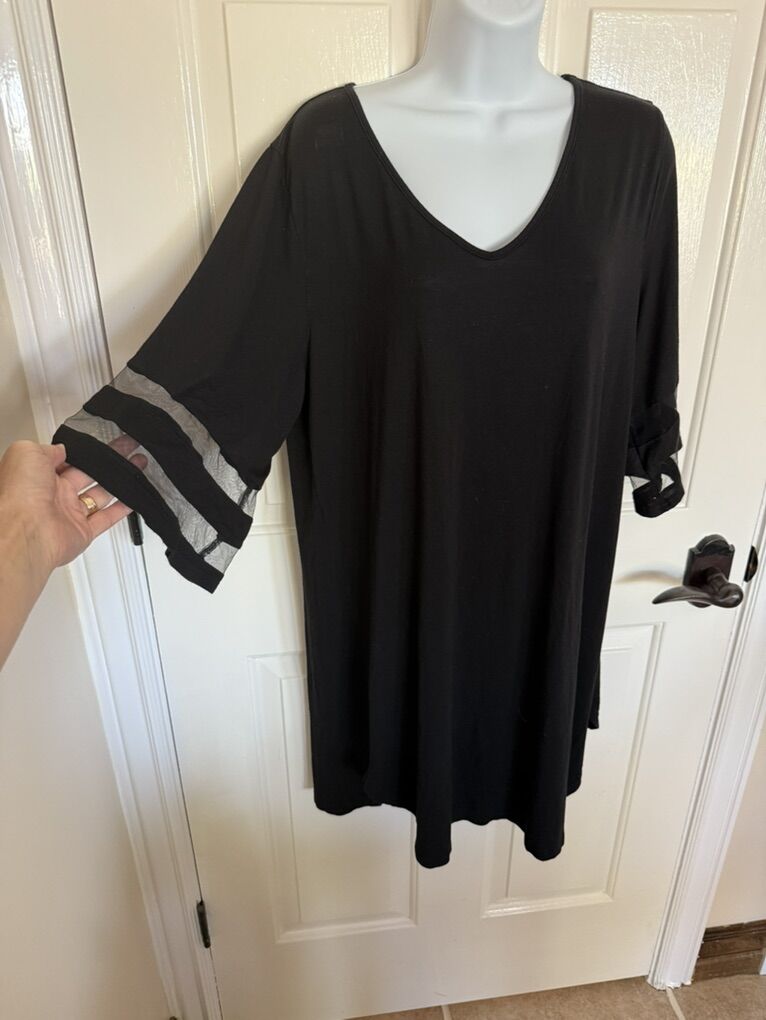 Women's Black Swimsuit Coverup Dress M