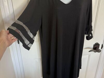 Women's Black Swimsuit Coverup Dress M