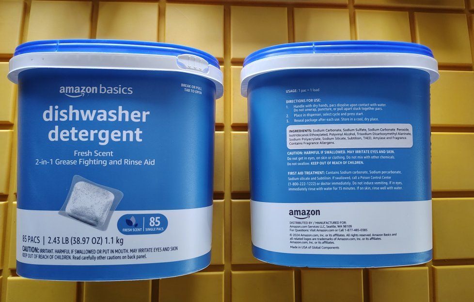 Amazon basics dishwasher detergent 85 CT X2