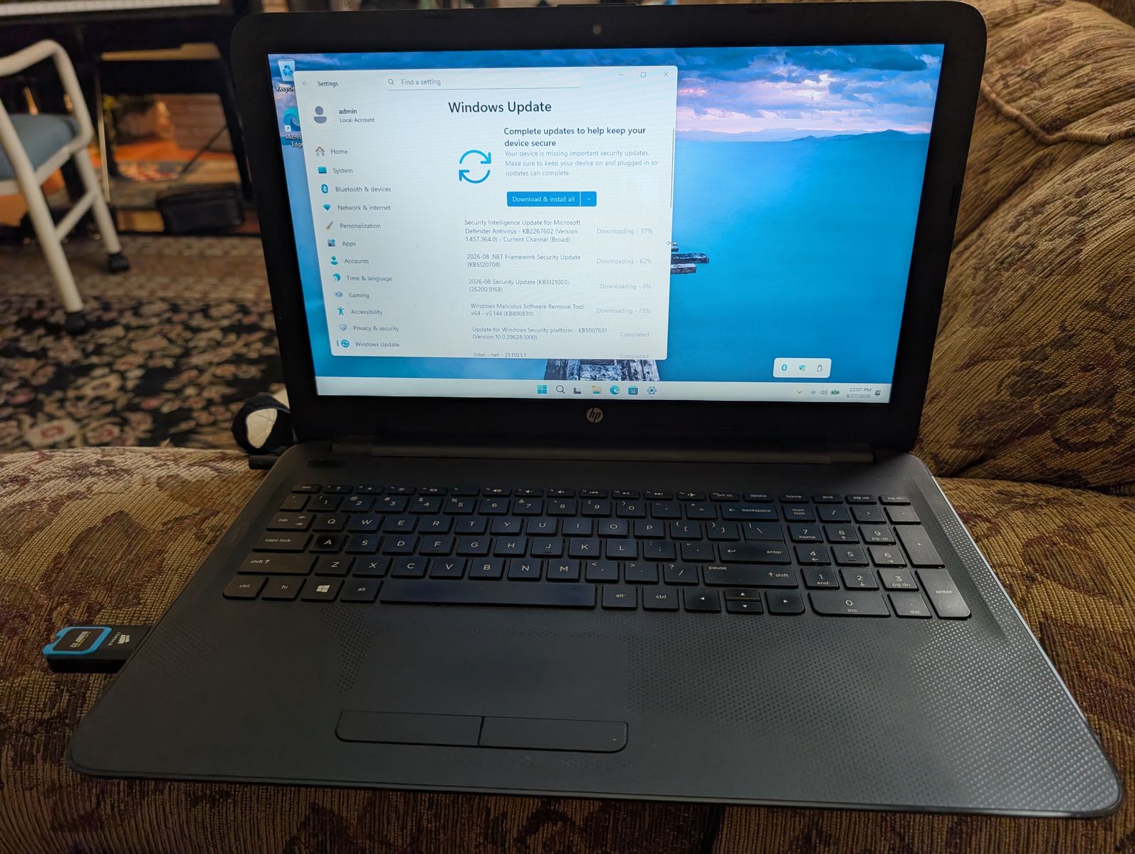 HP 15” Laptop – 256GB SSD, 8GB RAM – $100 Cash