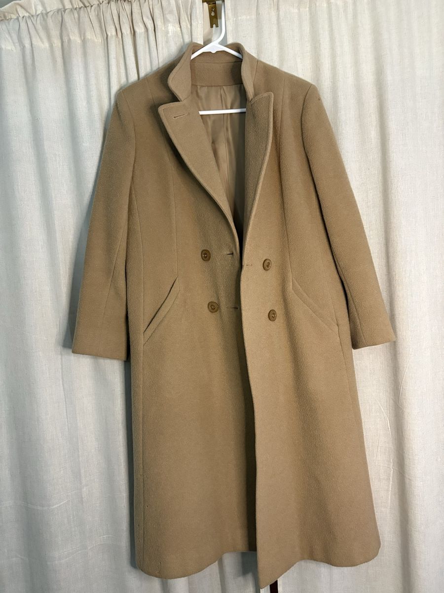 1970s Warren of Stafford for M.G. Kinster Vintage Camel Wool Coat Medium