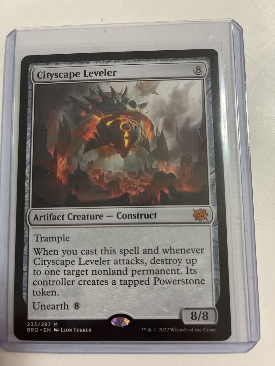 Magic: The Gathering Cityscape Leveler MTG BRO 233/287 Artifact Creature Construct Unearth 8/8