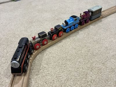 Thomas & Friends Wooden Railway Train Set Lot - Engines, Tracks, Bridges & Accessories