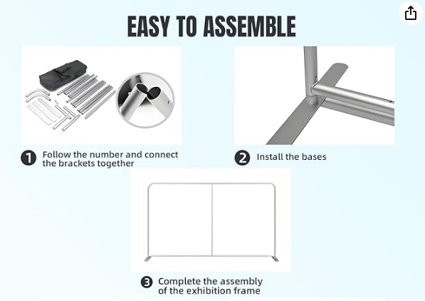 7.5x20 Ft  Customize Backdrop for Trade Show Display Stand