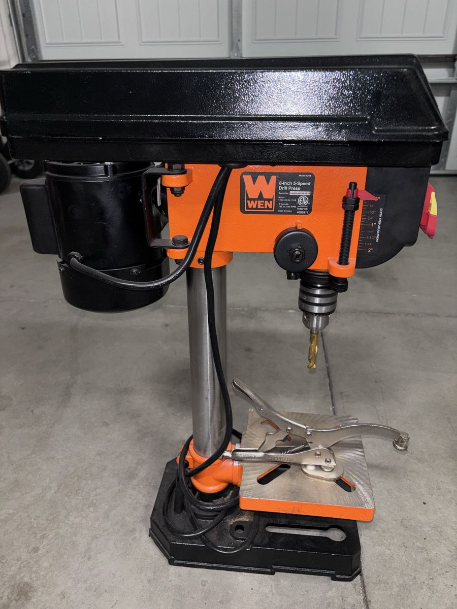 WEN 4208 8-Inch 5-Speed Drill Press with Depth Stop Adjustment