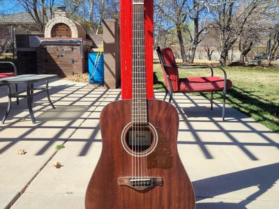 Ibanez AW54-OPN Acoustic Guitar – Open Pore Mahogany Top – Excellent Condition