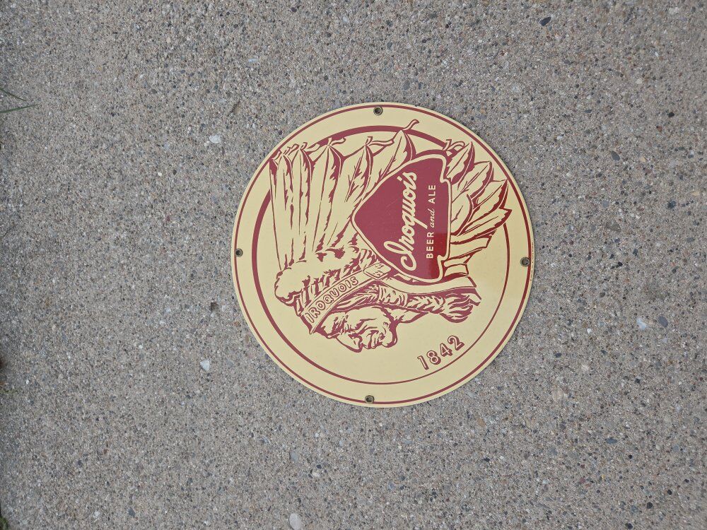 iroquis beer and ale sign vintage ad man cave bar