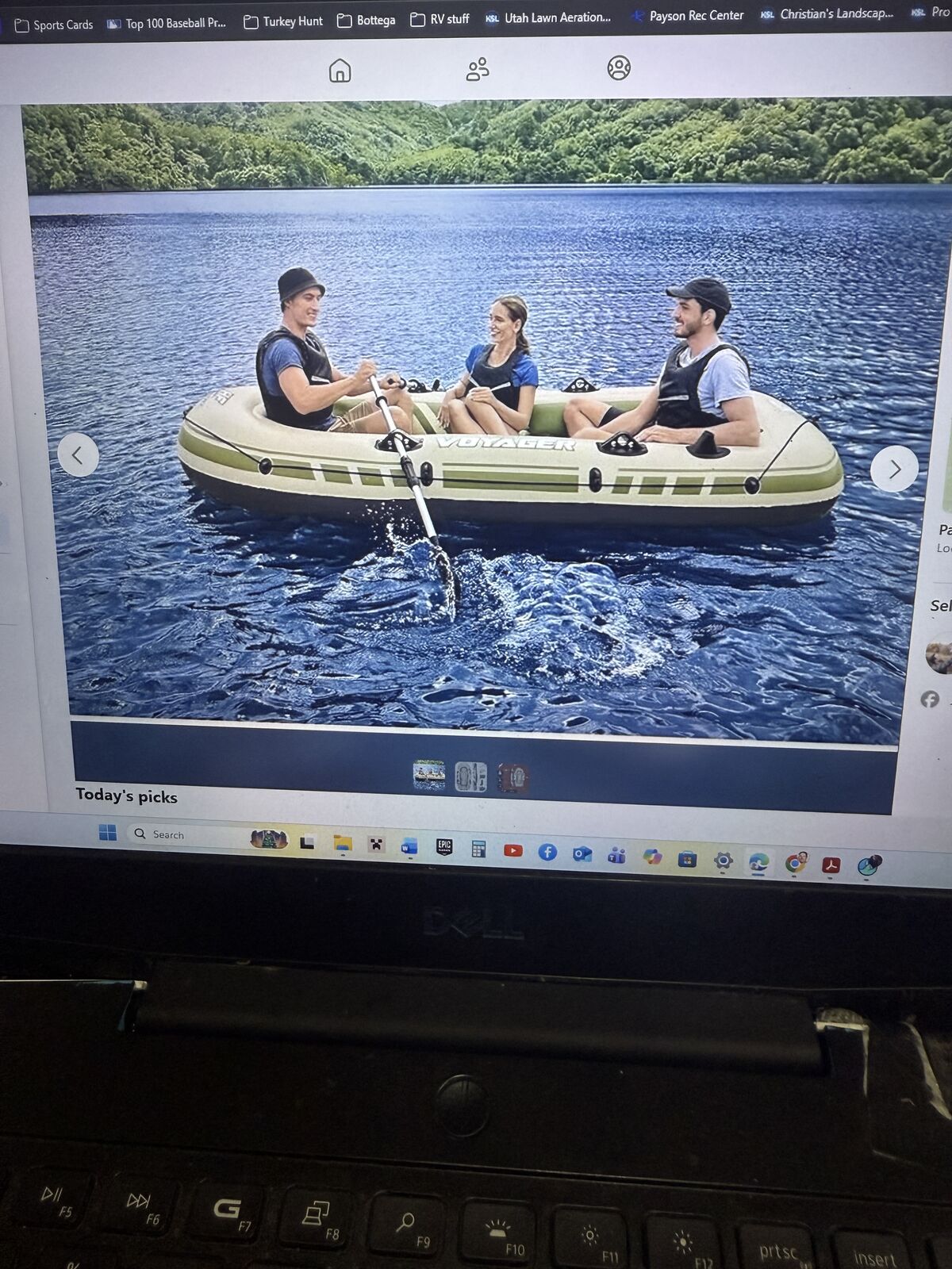 Like new 2-3 person inflatable raft boating fishing