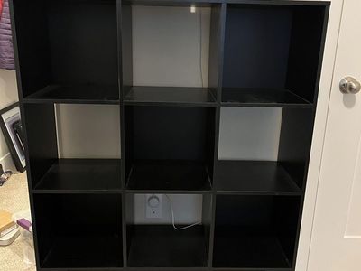 Black Cube Storage Organizer 12-Cube Shelf Unit Versatile Bookcase/Display Shelf