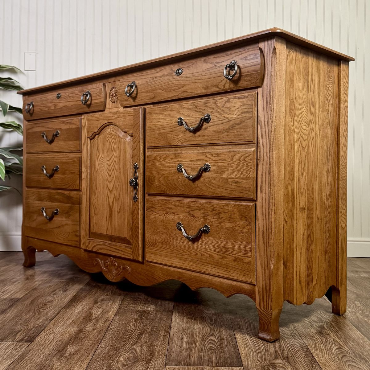 Vintage Cochrane French Country Oak Dresser