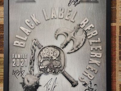 Autographed Black Label Society Doom Crew Inc Poster Framed - 38" x 26"