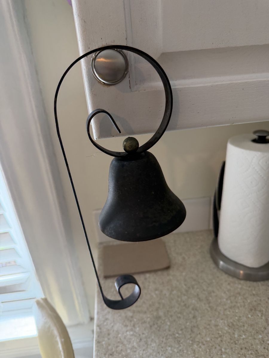 Vintage General Store  Wrought Iron Hanging Door Bell / Dinner Bell Use