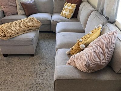 Large gray couch