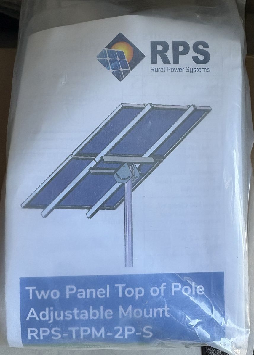 Two Panel Top of Pole Adjustable Mount Kit RPS-TPM-2P-S