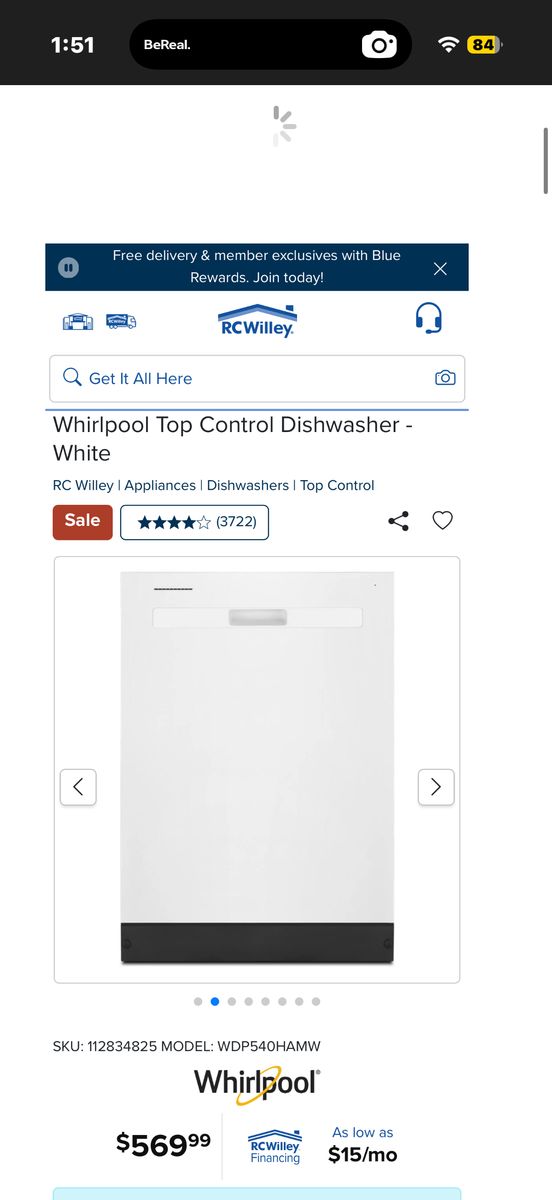 NEW Whirlpool Dishwasher-Still sealed In Box