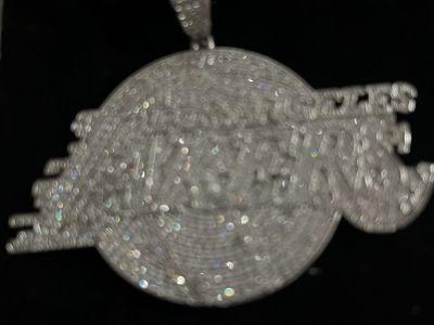 Los Angeles Lakers Ice Pave Pendant Necklace with Chain