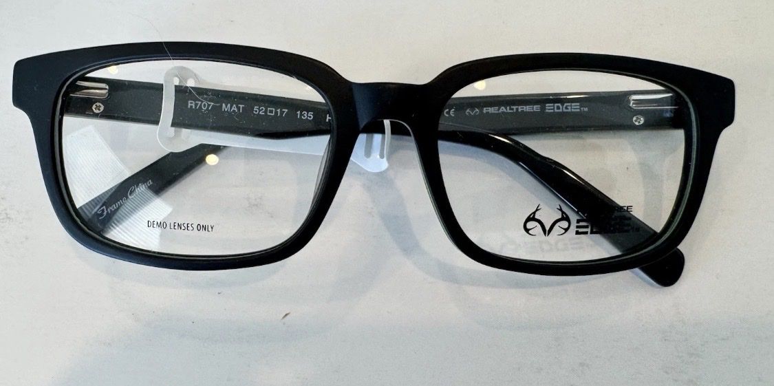 Realtree Edge R707 Matte Black Eyeglasses 52-17-135 Camo Arms Unisex Frames * New *