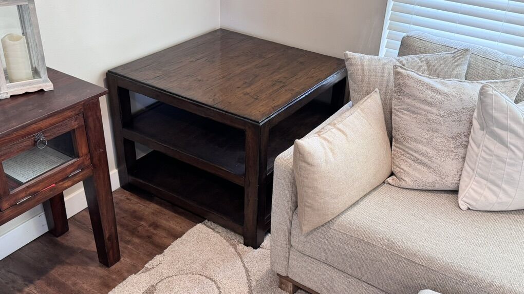 Solid Wood Corner End Table
