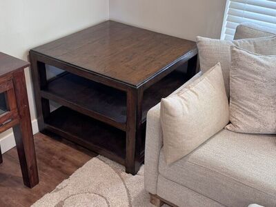 Solid Wood Corner End Table
