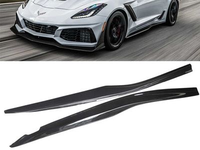 2014-2019 Chevy Corvette C7 Side Skirts Rocker Panel Splitters Black