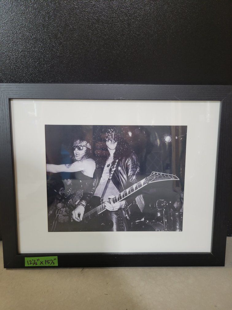 Framed Black & White Rock Music Concert Photo Print (12.5" x 15.5")