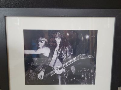 Framed Black & White Rock Music Concert Photo Print (12.5" x 15.5")