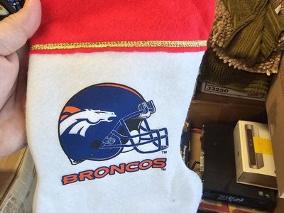 Denver Broncos NFL Christmas Stocking Red White Felt Holiday Decor Football Fan