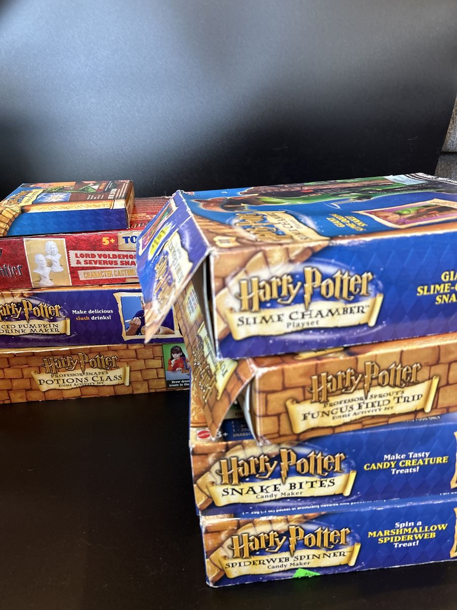 Vintage Harry Potter Edible Activity & Playset Lot - Professor Snape's Potions, Slime Chamber, Fungus Field Trip, Candy