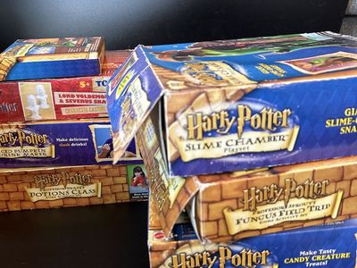 Vintage Harry Potter Edible Activity & Playset Lot - Professor Snape's Potions, Slime Chamber, Fungus Field Trip, Candy