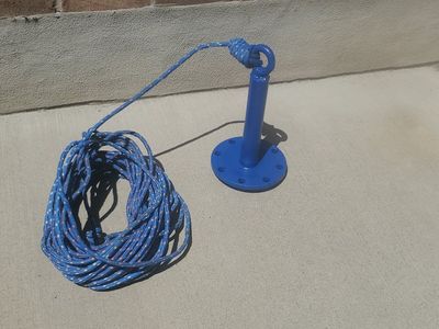 Boat anchor and line.