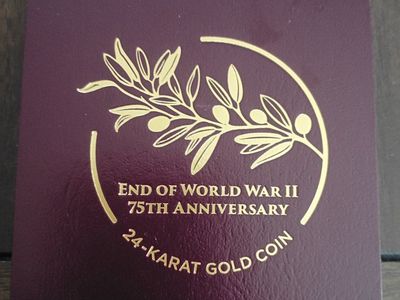2020 W End of World War II 75th Anniversary $25 Proof Gold Coin 1/2 oz 24K