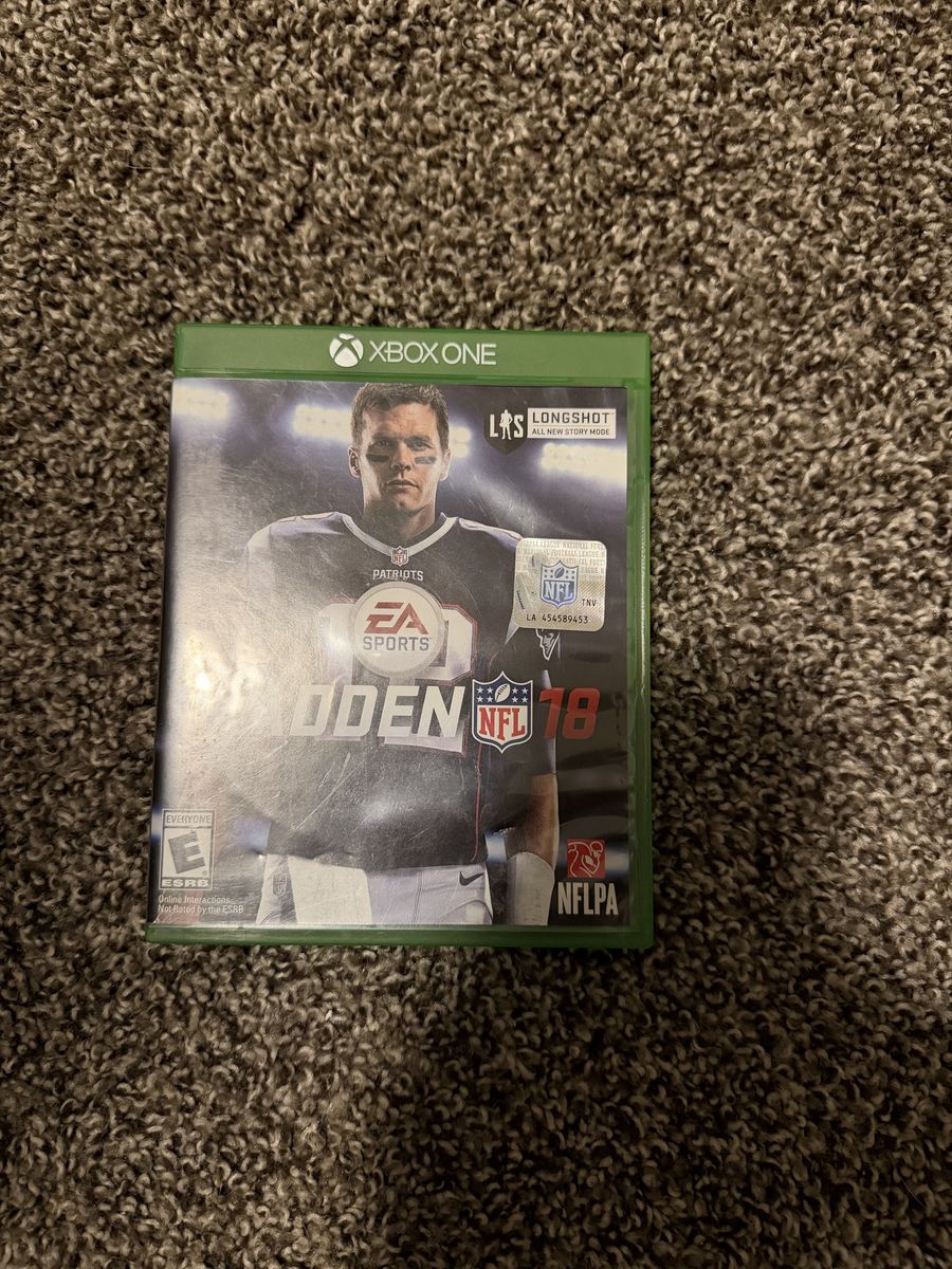 Madden NFL 18 for Xbox One - EA Sports Football Game, Tom Brady Cover, Good Condition