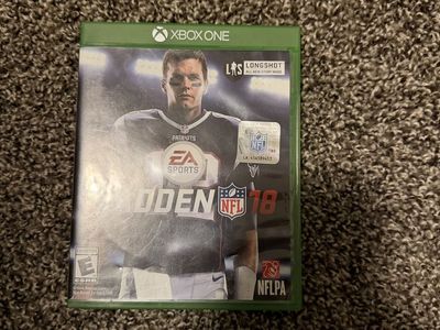 Madden NFL 18 for Xbox One - EA Sports Football Game, Tom Brady Cover, Good Condition
