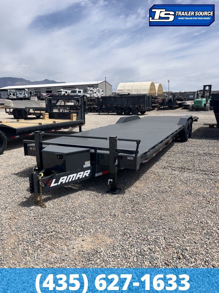 7x32 Lamar H8 Equipment Trailer - 14K GVWR - Full Steel Floor, Wide Body w/ Drive Over Fenders
