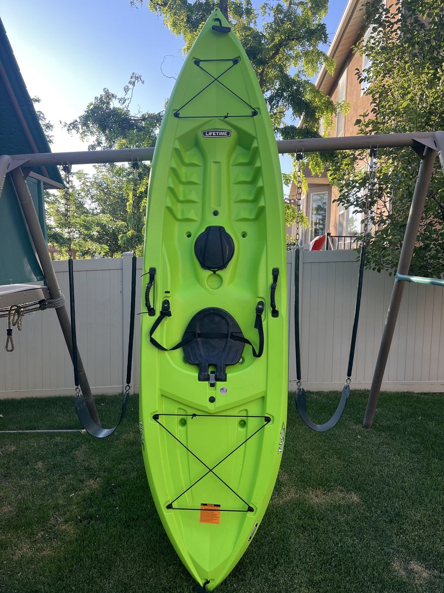 Lifetime Tahoma 100 Sit-On-Top Kayak - Lime Green, Adjustable Seat