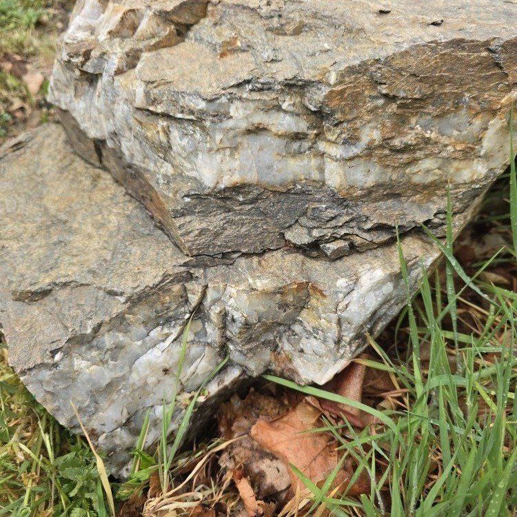 Large Decorative Quartz & Schist Landscape Boulder