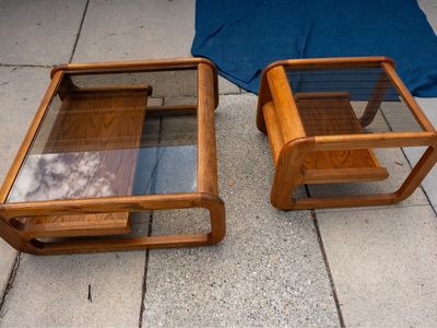 Vintage Lou Hodges Oak Table Set by Mersman
