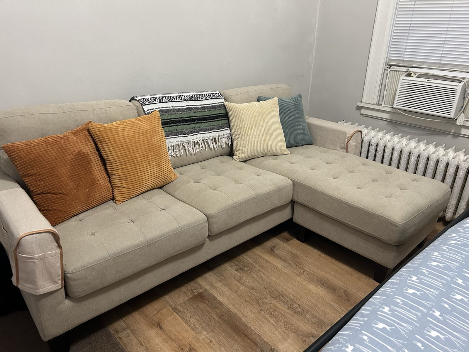 2-piece fabric sectional sofa with chaise - great!
