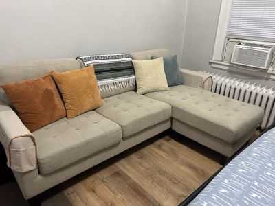 2-piece fabric sectional sofa with chaise - great!